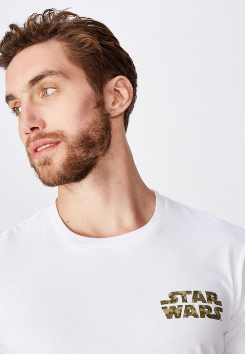 Cotton On - Star Wars - khaki storm trooper tee - white