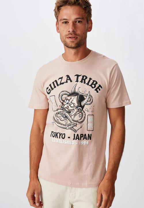 Cotton On - Ginza tribe Tbar art T-shirt - pink