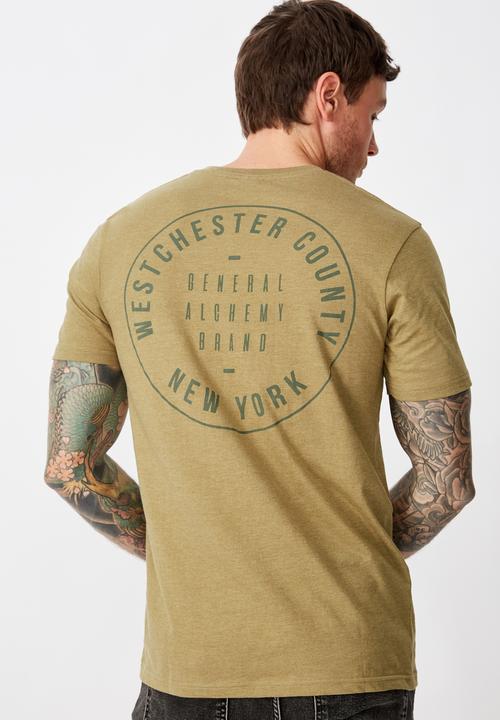 Cotton On - General alchemy Tbar moto T-shirt - khaki