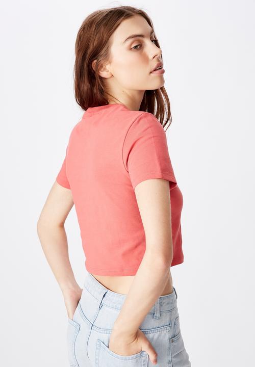 Factorie - Fitted graphic tshirt stencil dragon - orange