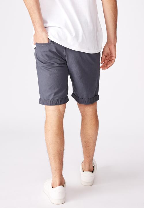 Cotton On - Washed chino short - navy