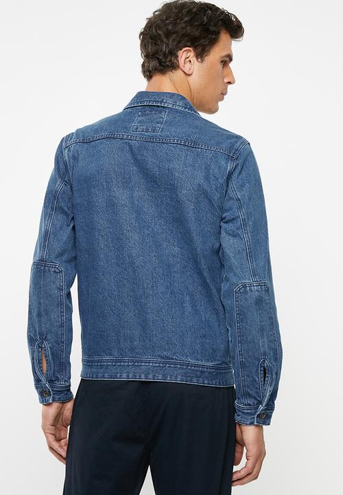 Superbalist - Zip through denim trucker jacket - blue