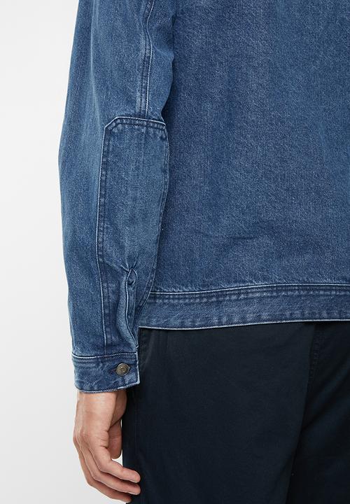 Superbalist - Zip through denim trucker jacket - blue