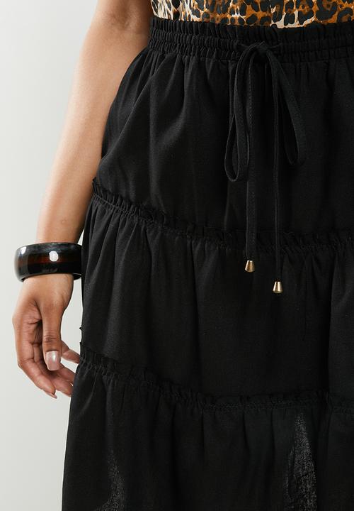 Cotton On - Curve woven chloe mini skirt - black