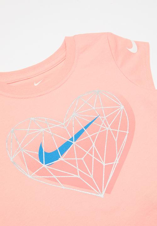Nike - Nike girls geo heart modern tee - pink 