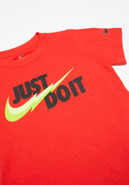 Nike - Nike boys just do it/swoosh split bolt - red 