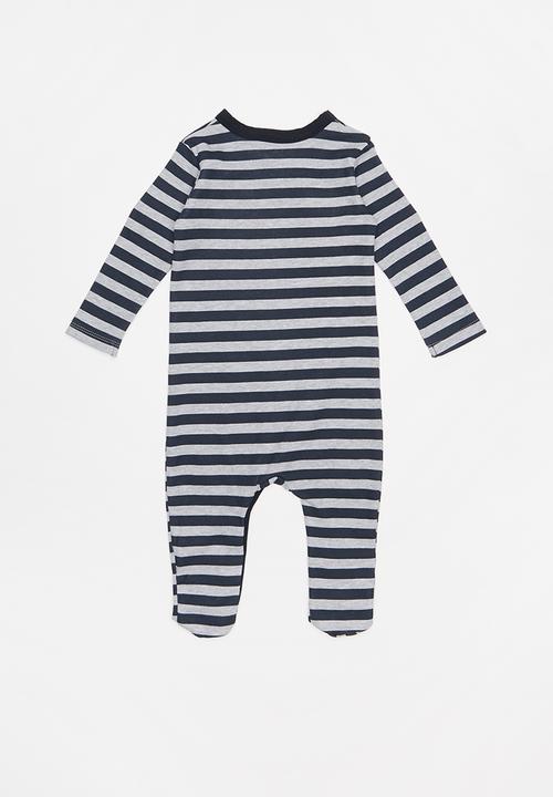 Pop Candy - Stripes sleepsuit - navy