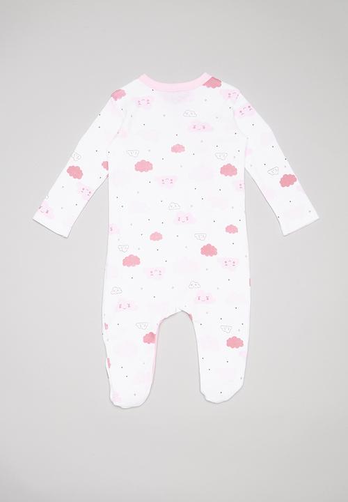 Pop Candy - Cloud print sleepsuit - pink
