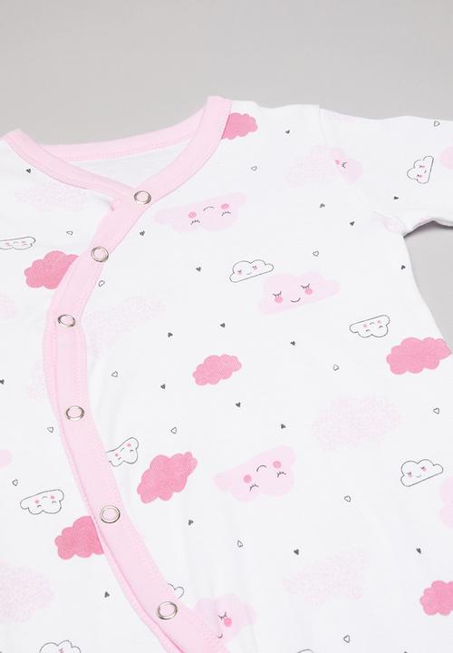 Pop Candy - Cloud print sleepsuit - pink
