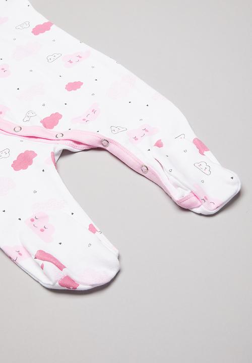 Pop Candy - Cloud print sleepsuit - pink