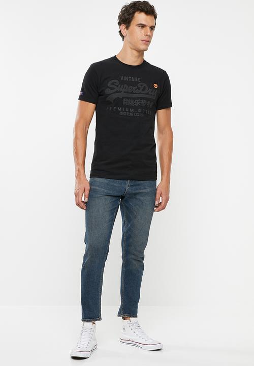Superdry. - Premium goods tonal tee - black