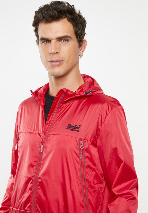 Superdry. - Offshore packable cagoule - red