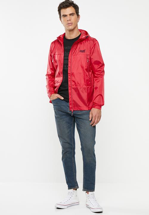 Superdry. - Offshore packable cagoule - red