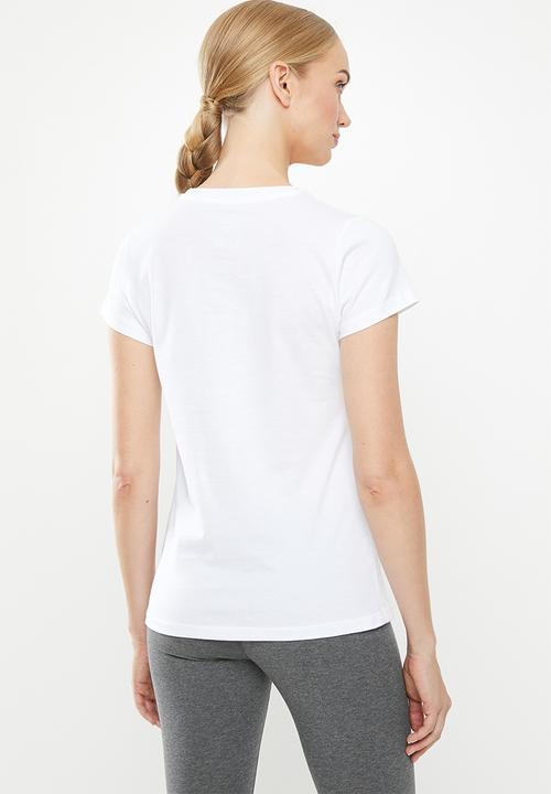 New Balance  - Essential stacked logo tee - white