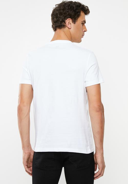 Lee  - Mid chest logo tee- white & blue