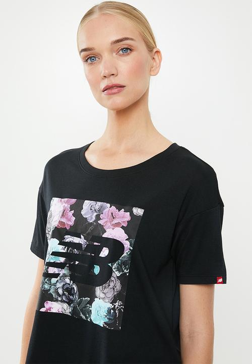 New Balance  - In bloom tee - black