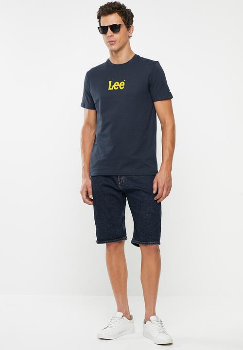 Lee  - Mid chest logo tee - navy
