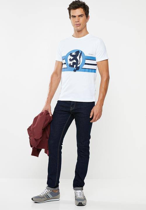 Pringle of Scotland - Cyrano lion crew neck tee - white