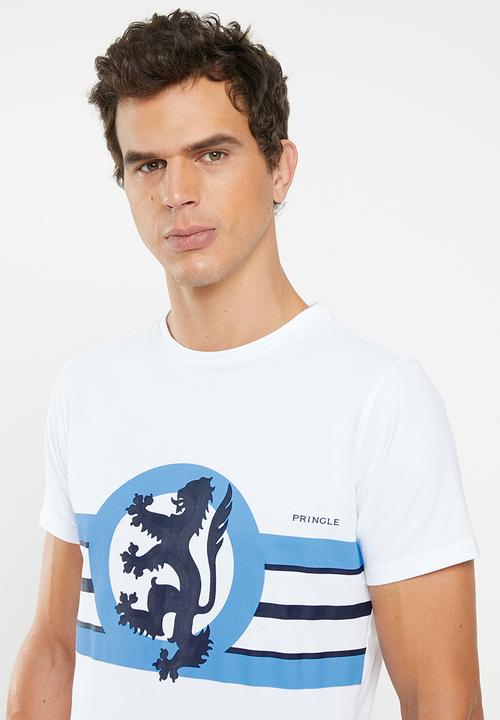 Pringle of Scotland - Cyrano lion crew neck tee - white