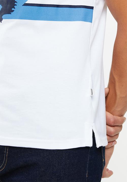 Pringle of Scotland - Cyrano lion crew neck tee - white