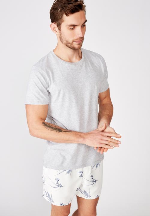 Cotton On - Floral swim short - white