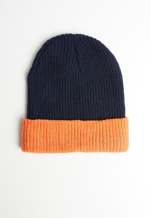 HERSCHEL - Quartz beanie - orange & navy