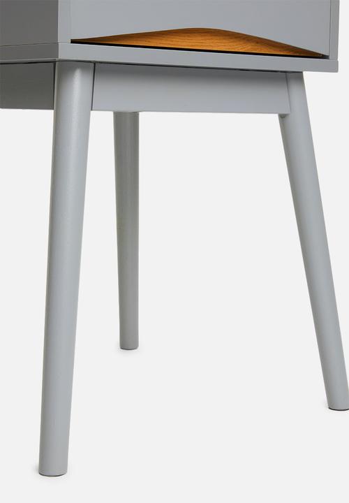 Sixth Floor - Bow bedside table - grey