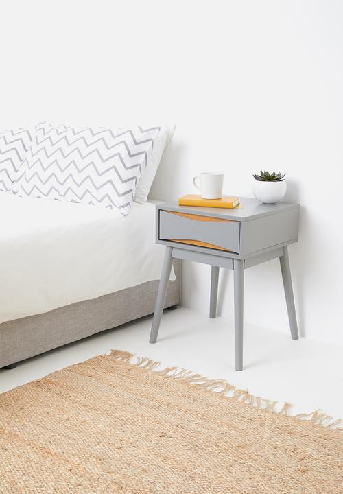 Sixth Floor - Bow bedside table - grey