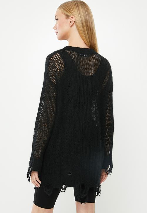 Diesel  - M-Andrea pullover knitwear top - black & white