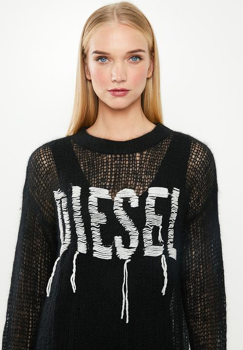 Diesel  - M-Andrea pullover knitwear top - black & white