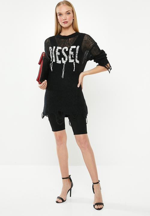 Diesel  - M-Andrea pullover knitwear top - black & white