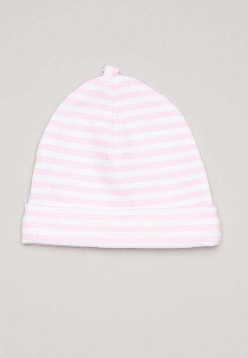 Pop Candy - Ice-cream print 2 pack beanie - pink & white