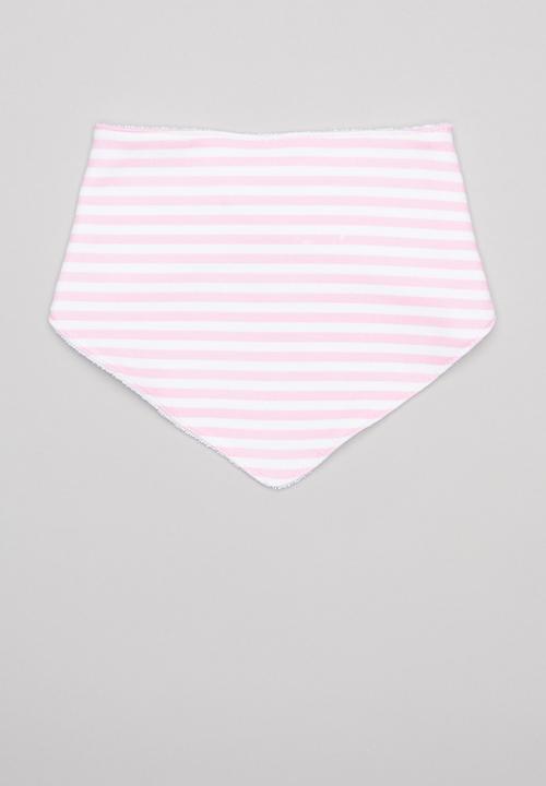 Pop Candy - Ice-cream print 2 pack bib - pink & white