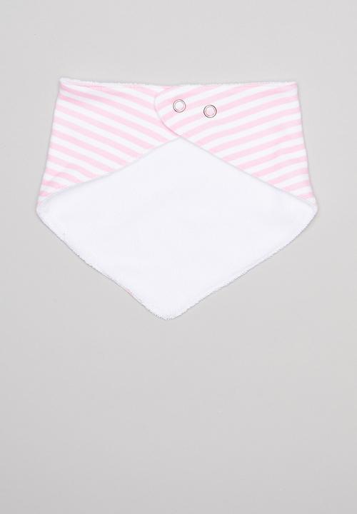 Pop Candy - Ice-cream print 2 pack bib - pink & white