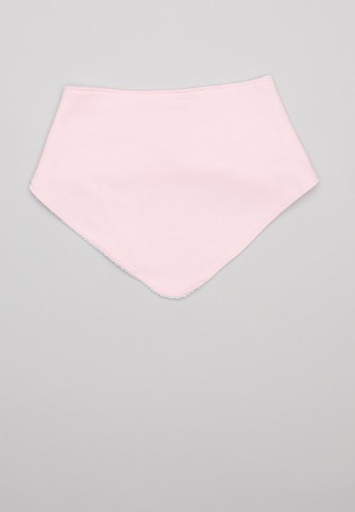 Pop Candy - Cloud print 2 pack bib - pink & white