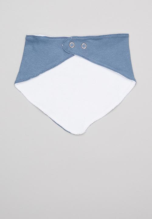 Pop Candy - X's & o's printed 2 pack bib - white & navy