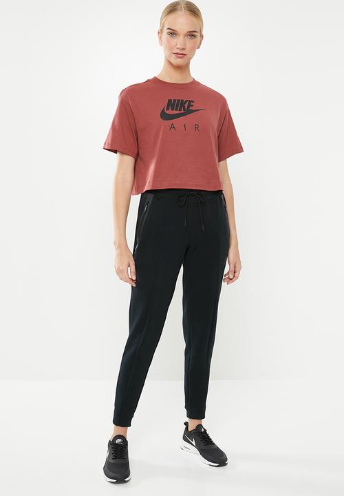Nike - Nsw air short sleeve top - burgundy