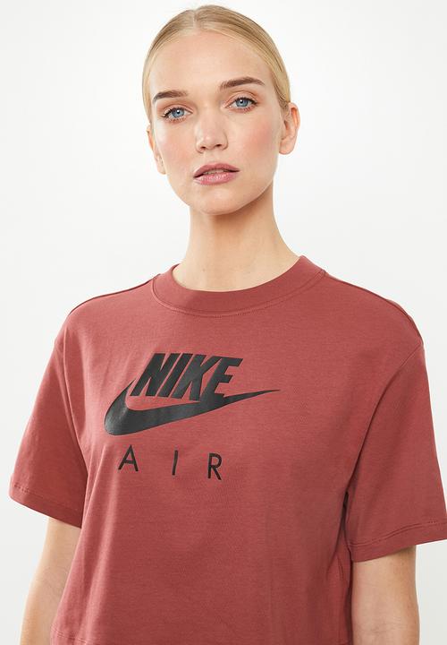 Nike - Nsw air short sleeve top - burgundy