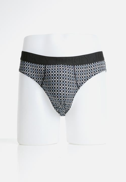 Jockey - Fashion 3 pack briefs - black & grey