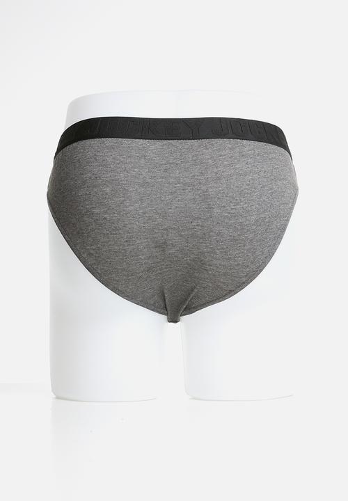 Jockey - Fashion 3 pack briefs - black & grey