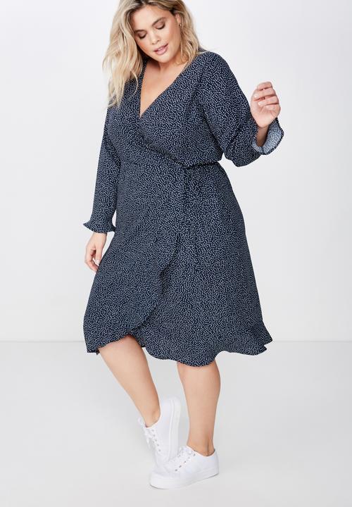 Cotton On - Curve woven willow wrap - navy