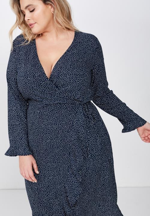 Cotton On - Curve woven willow wrap - navy