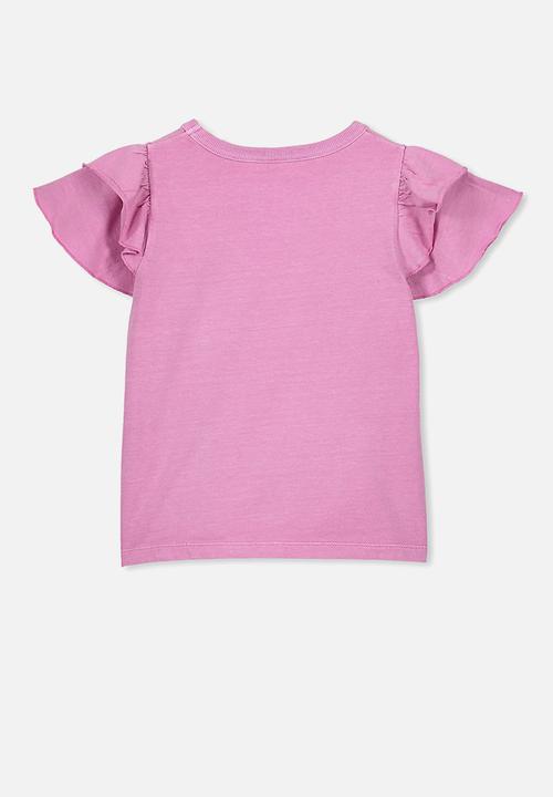 Cotton On - Fleur flutter top - purple 
