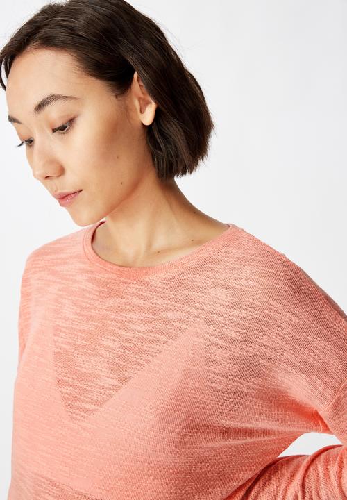 Factorie - Long sleeve textured top - pink