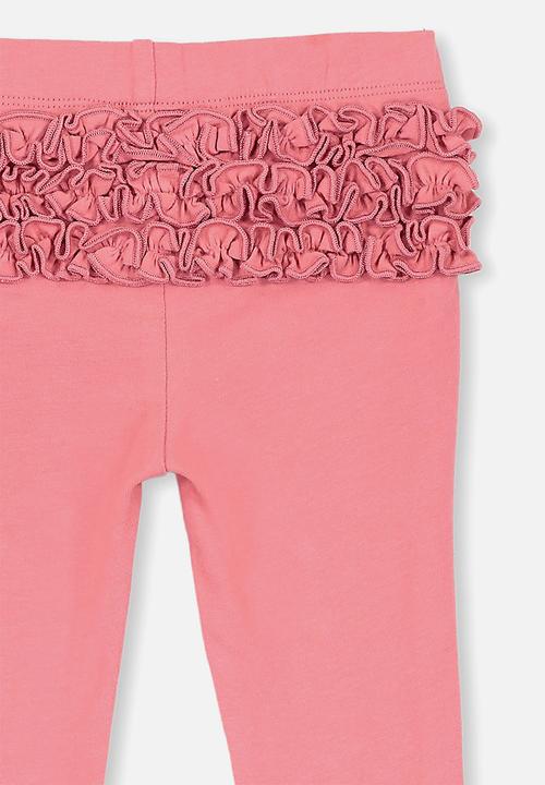 Cotton On - Quinn ruffle legging - pink