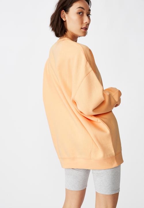 Factorie - Oversized crew neck sweater - peach