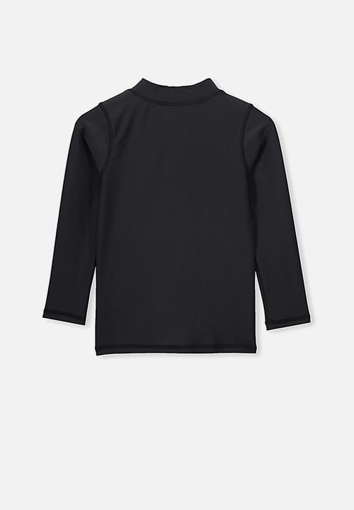 Cotton On - Flynn long sleeve rash vest  - black 