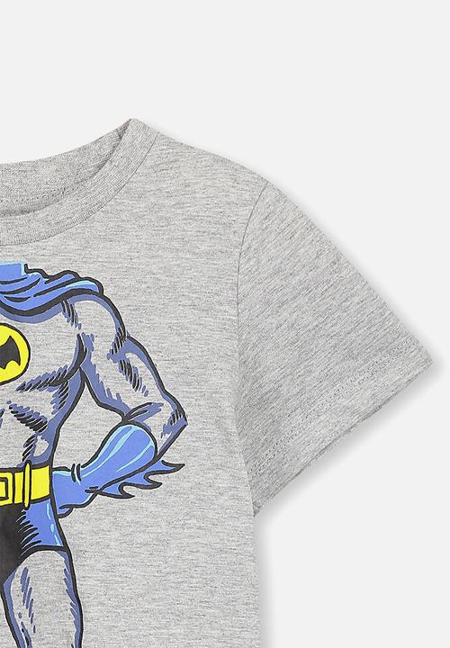 Cotton On - Short sleeve licence cape tee - grey & blue 