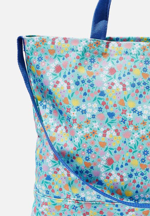 Cotton On - Printed tote bag - blue floral