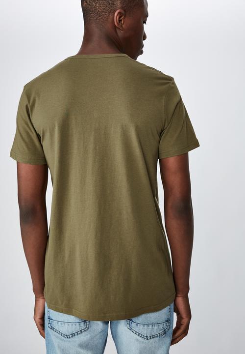 Cotton On - Essential henley - jungle khaki